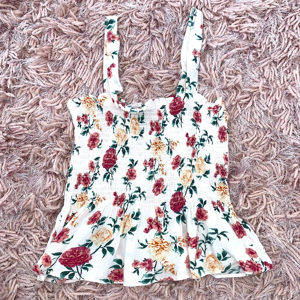 American Eagle Outfitters Smocked Crop Top